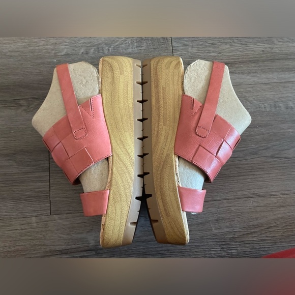 Korks-ease Freya Platform Sandals Dusty Red Leather New with box - Picture 6 of 9